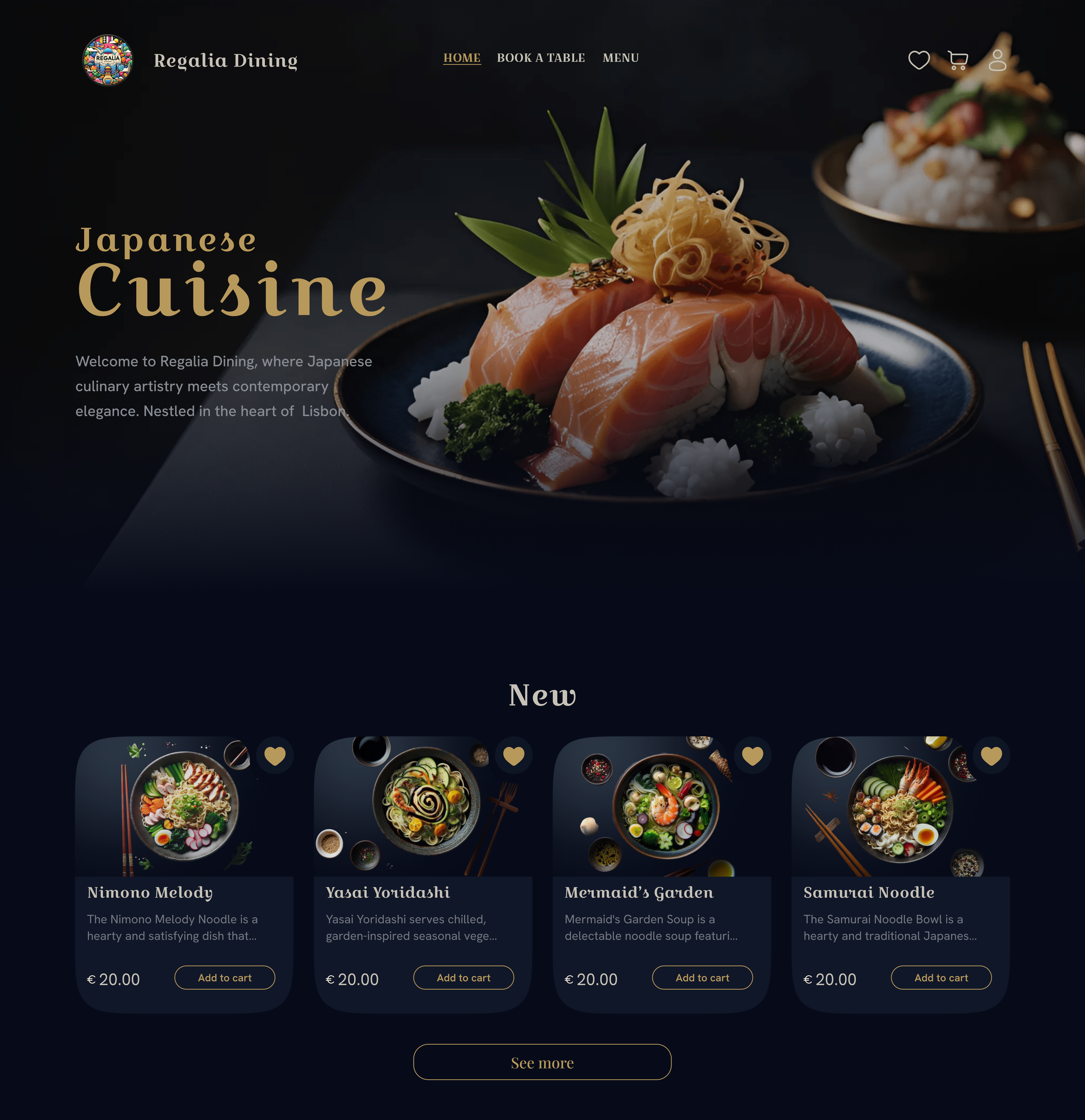 Regalia Dining mockup